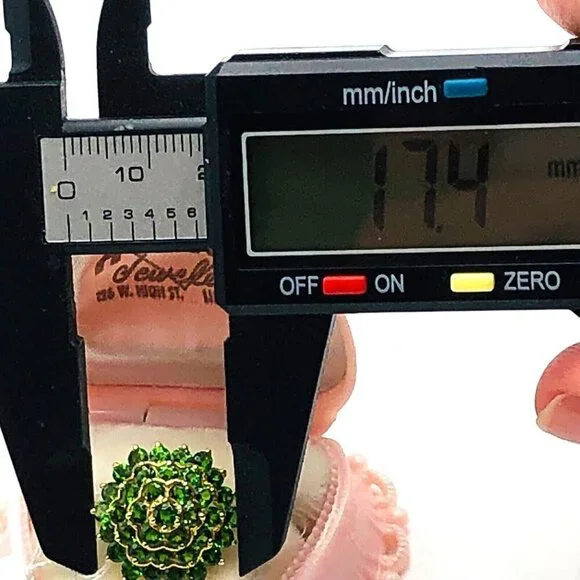 14K Yellow Gold Womens Ring Green Chrome Diopside Domed Cluster 4 Grams Size 6 - Picture 5 of 8